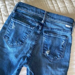 Mother stunner ankle fray jeans